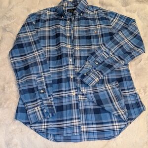 Ralph Lauren Blue Checkered Men's Shirt